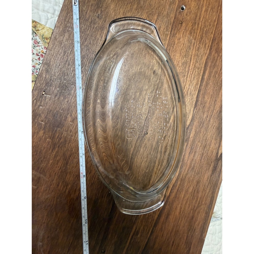 Anchor Hocking Ovenware Clear Glass Oval Baking Dish 16oz 10 Inch 1016 USA - Picture 4 of 5